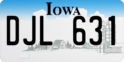 IA license plate DJL631