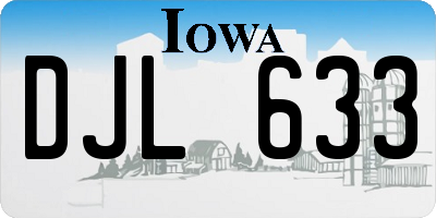IA license plate DJL633