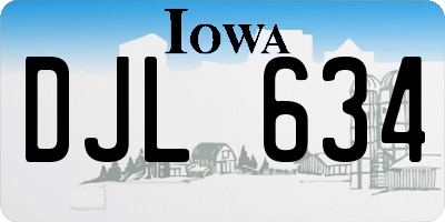 IA license plate DJL634