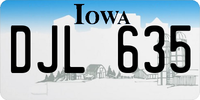 IA license plate DJL635