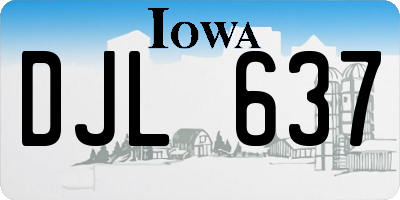 IA license plate DJL637