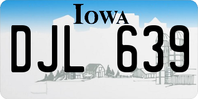 IA license plate DJL639