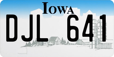 IA license plate DJL641