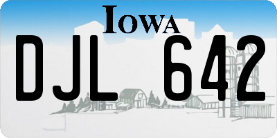 IA license plate DJL642