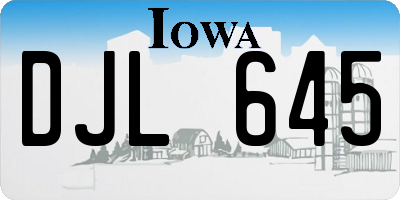 IA license plate DJL645