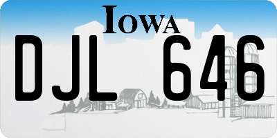 IA license plate DJL646
