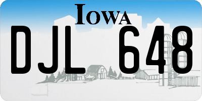 IA license plate DJL648