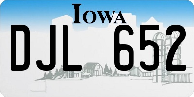 IA license plate DJL652