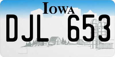 IA license plate DJL653