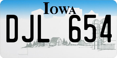 IA license plate DJL654