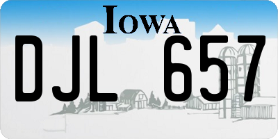 IA license plate DJL657