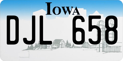IA license plate DJL658
