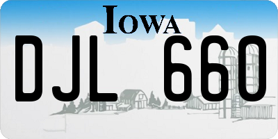 IA license plate DJL660