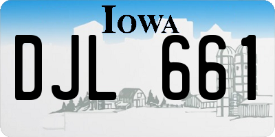 IA license plate DJL661