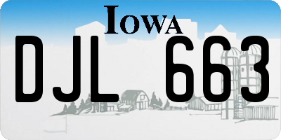 IA license plate DJL663