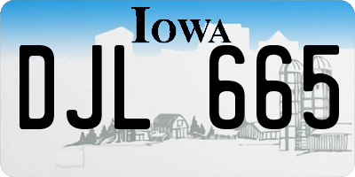 IA license plate DJL665