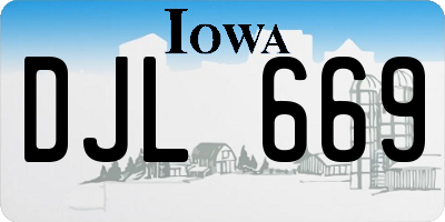 IA license plate DJL669