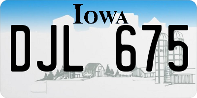 IA license plate DJL675