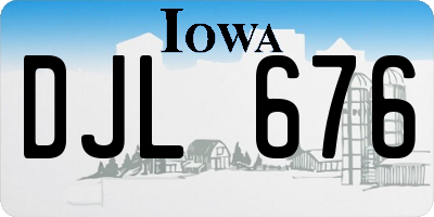 IA license plate DJL676