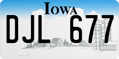IA license plate DJL677
