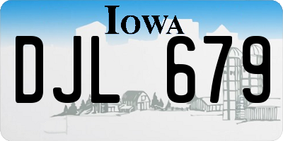 IA license plate DJL679