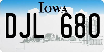 IA license plate DJL680