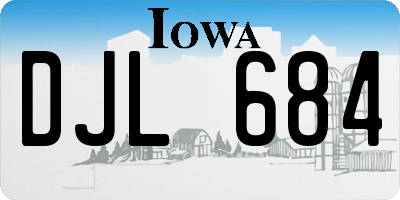 IA license plate DJL684