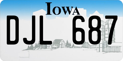 IA license plate DJL687