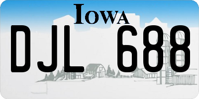 IA license plate DJL688