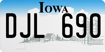 IA license plate DJL690