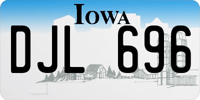 IA license plate DJL696