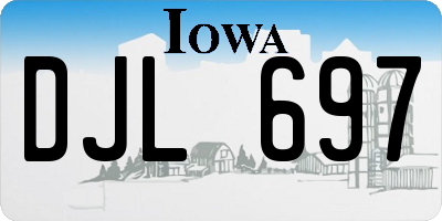 IA license plate DJL697