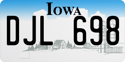 IA license plate DJL698