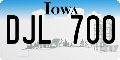 IA license plate DJL700