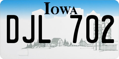 IA license plate DJL702