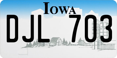IA license plate DJL703