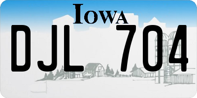 IA license plate DJL704