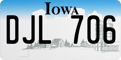 IA license plate DJL706