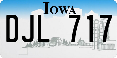 IA license plate DJL717
