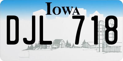 IA license plate DJL718