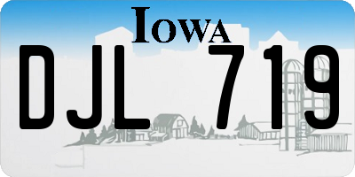 IA license plate DJL719
