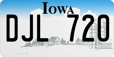 IA license plate DJL720