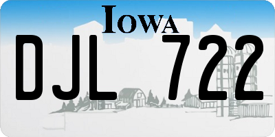 IA license plate DJL722