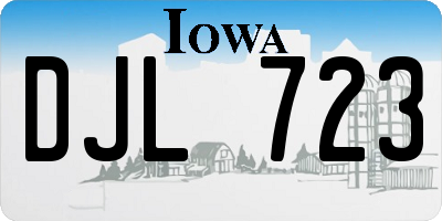 IA license plate DJL723