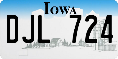 IA license plate DJL724