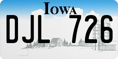 IA license plate DJL726