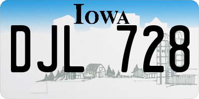 IA license plate DJL728