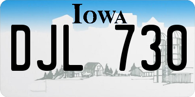 IA license plate DJL730