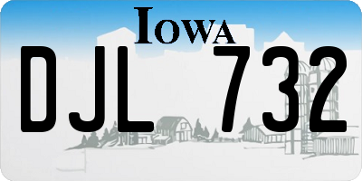 IA license plate DJL732