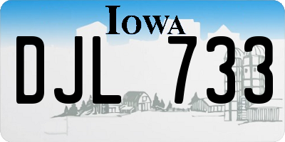 IA license plate DJL733